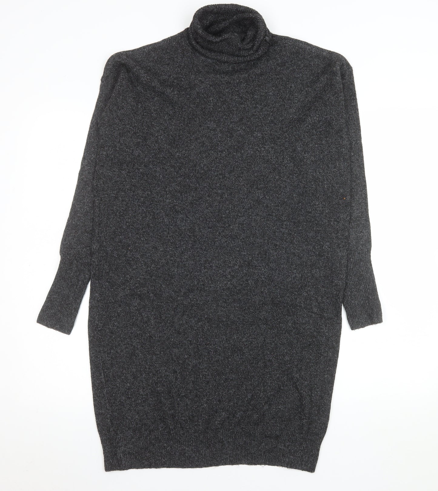 Vero Moda Women Grey Roll Neck Long Sleeve Jumper Dress XS