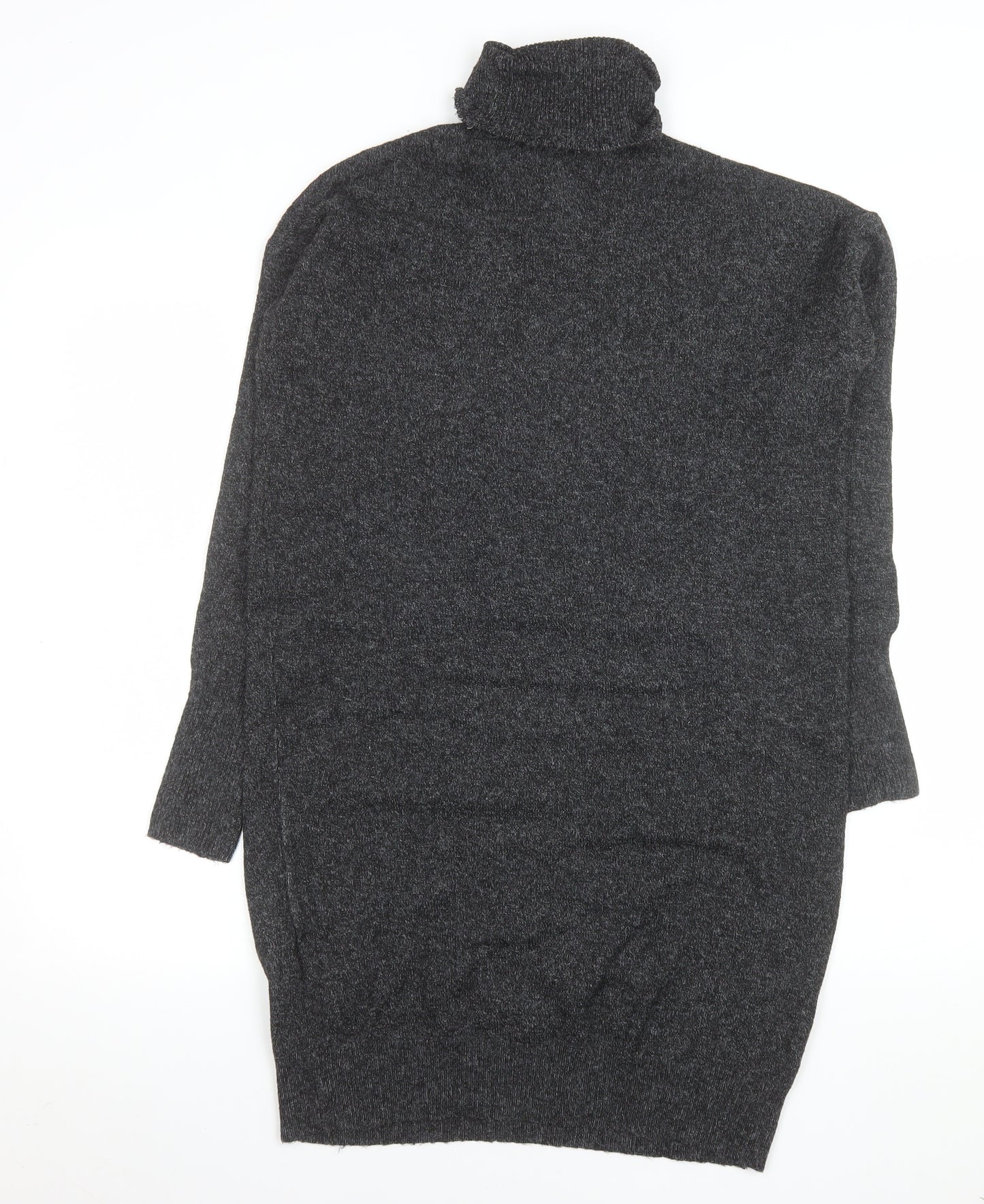 Vero Moda Women Grey Roll Neck Long Sleeve Jumper Dress XS