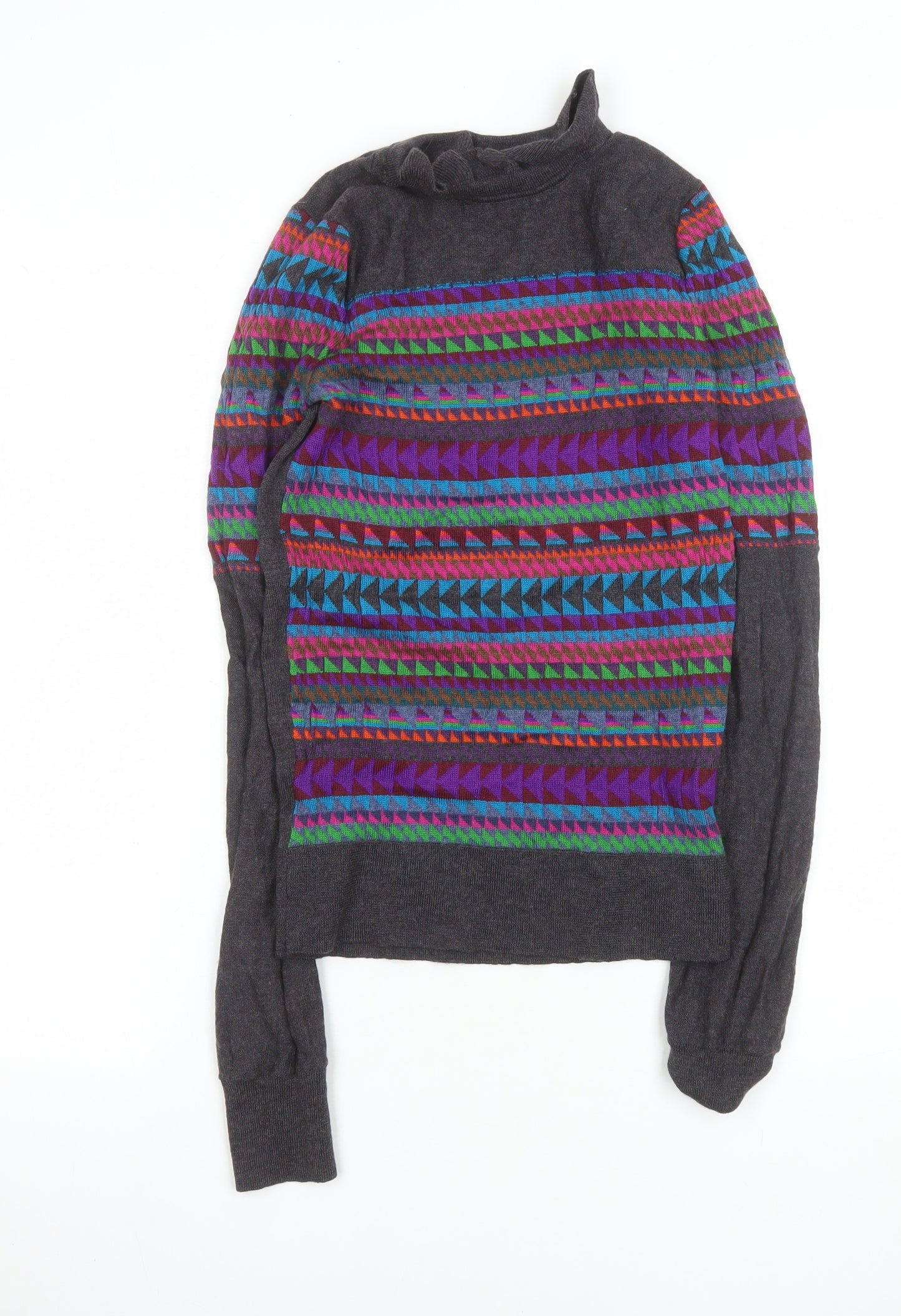 Marc by Marc Jacobs Women's Multicoloured Geometric Wool Blend Pullover Jumper XS