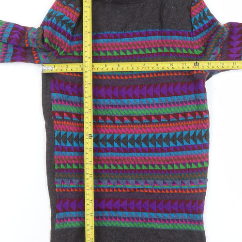 Marc by Marc Jacobs Women's Multicoloured Geometric Wool Blend Pullover Jumper XS