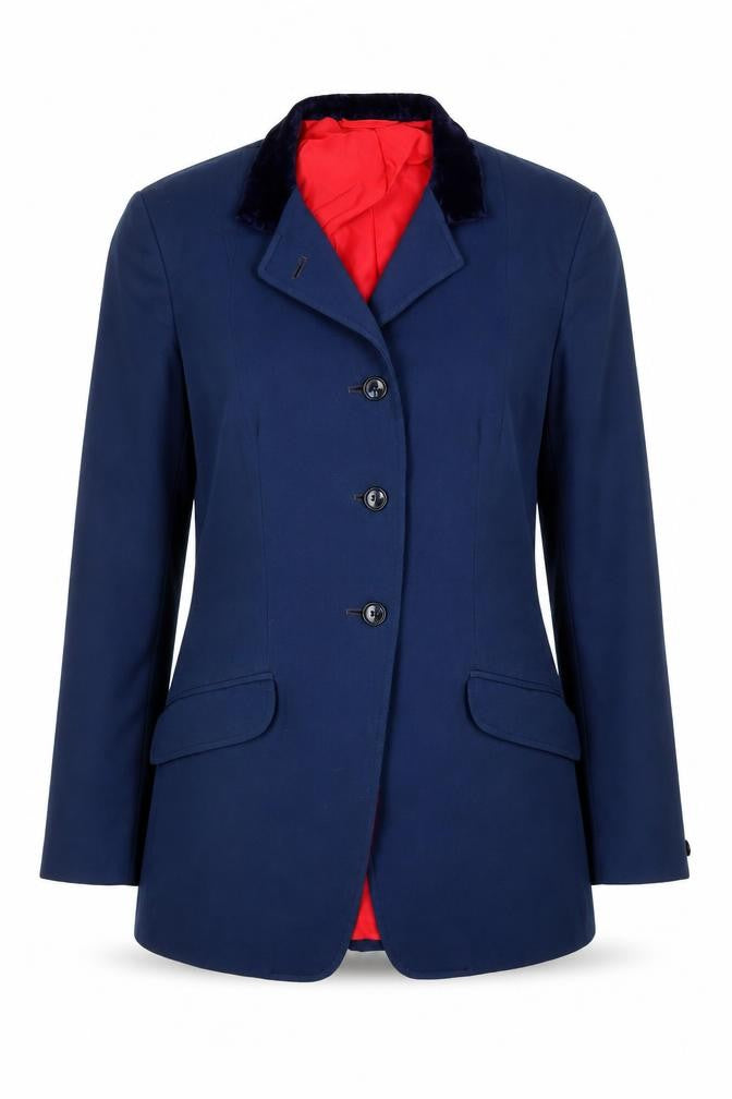 Front view of Saddle Master Women’s Navy Riding Blazer, size UK 12, Classic Equestrian Jacket