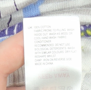 White Stuff Women’s Multicoloured Llama Print Cotton Cardigan Size 10