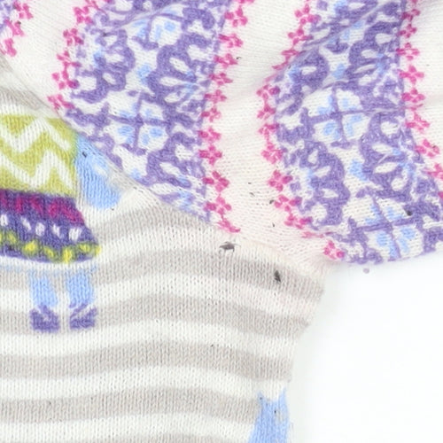 White Stuff Women’s Multicoloured Llama Print Cotton Cardigan Size 10