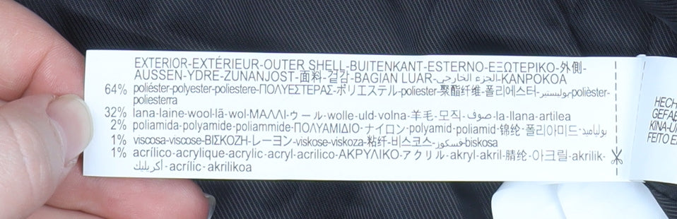 Zara Women Brown Checked Wool Blend Blazer Jacket Size S