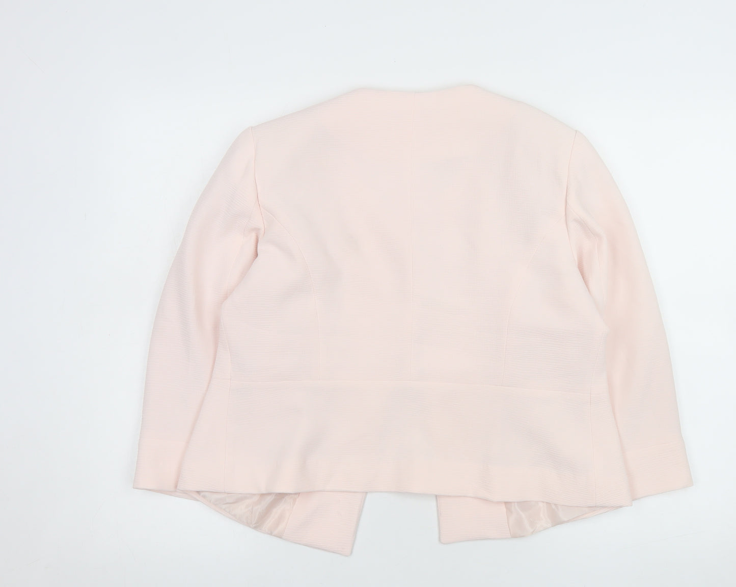 Roman Women Pink Size 14 Lined Regular Fit Suit Jacket