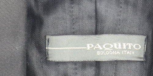 Paquito Womens Black Long Trench Coat Size 16 Cotton Blend