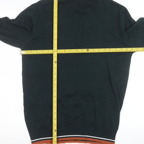 Brave Soul Men’s Green High Neck Cotton Jumper M