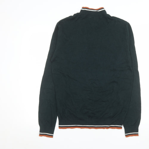 Brave Soul Men’s Green High Neck Cotton Jumper M