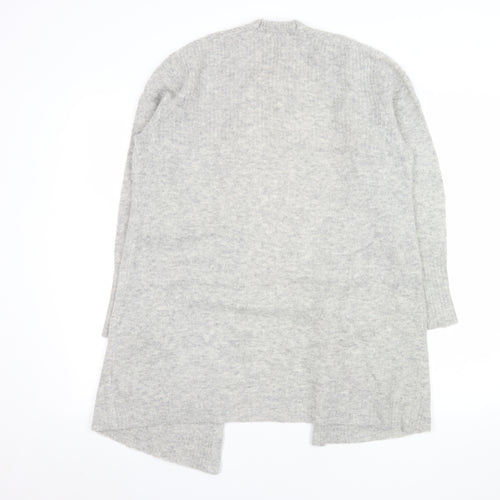 White Stuff Women’s Grey Long Sleeve Open Knit Cardigan Size 8