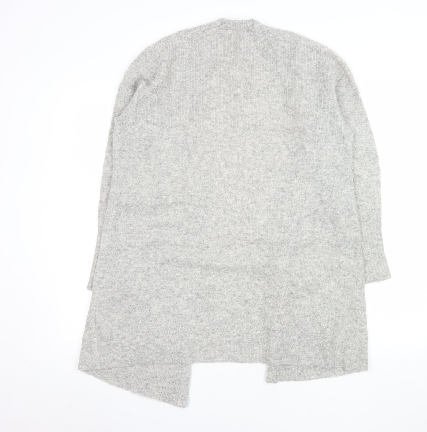 White Stuff Women’s Grey Long Sleeve Open Knit Cardigan Size 8