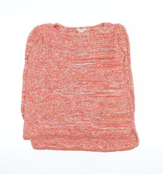 M&Co Women’s Orange Cotton Knit Jumper Size 14 Pullover