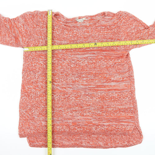 M&Co Women’s Orange Cotton Knit Jumper Size 14 Pullover