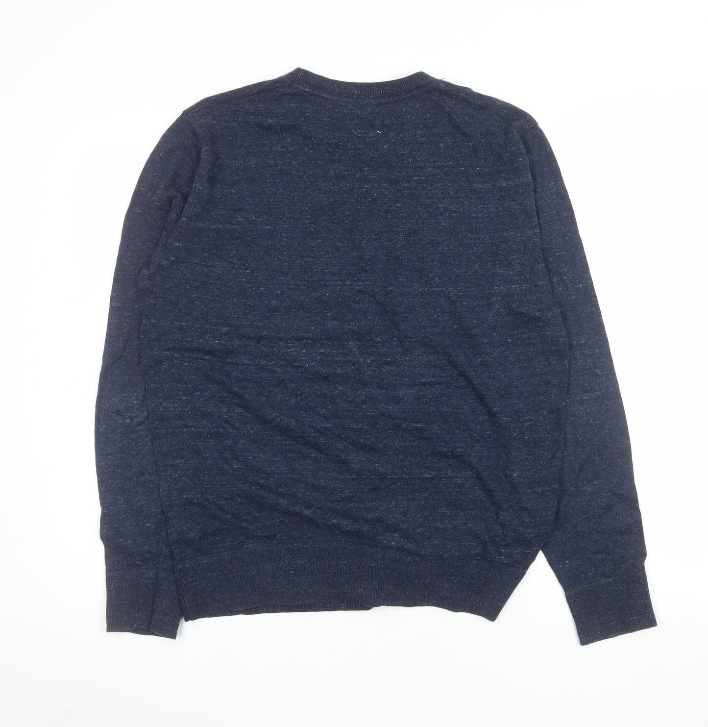 GAP Men's Blue Medium Cotton Crew Neck Pullover Jumper