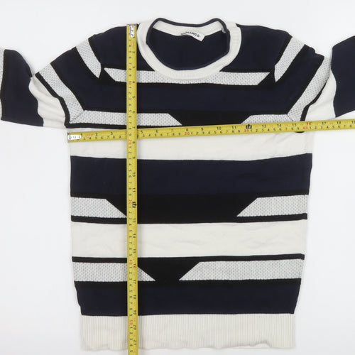MARCS Women's Multicoloured Striped Cotton Jumper XS