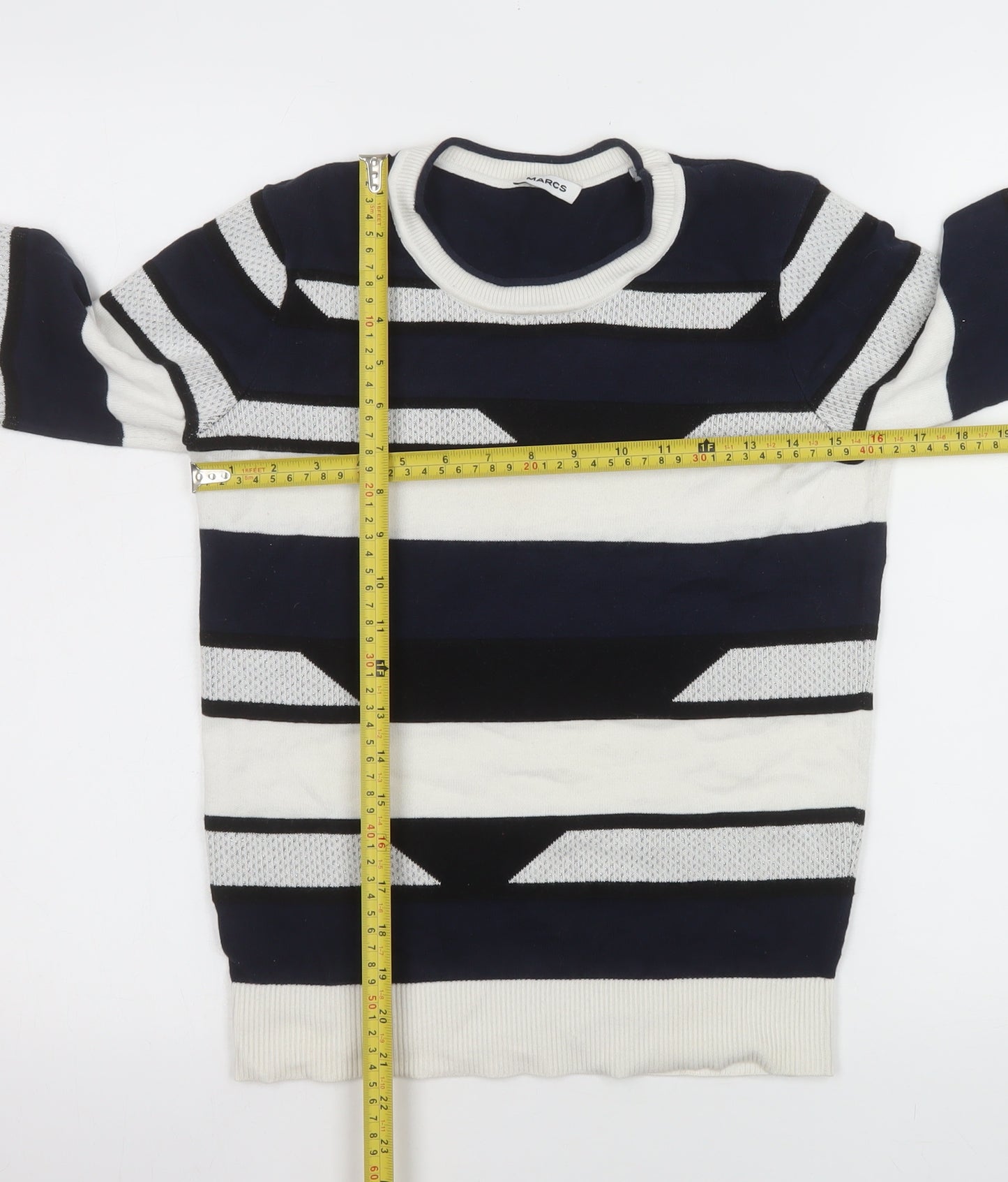 MARCS Women's Multicoloured Striped Cotton Jumper XS