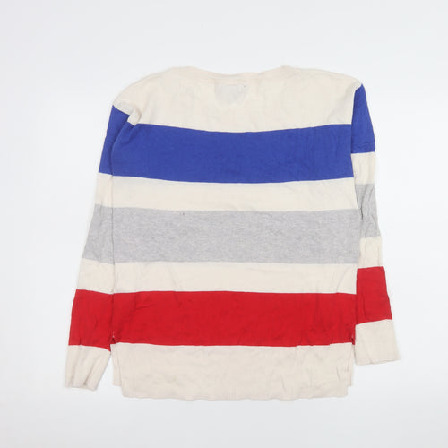 Gap Womens Multicoloured Stripe Cotton Long Sleeve Jumper Size S