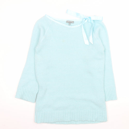 Marks and Spencer Per Una Women’s Blue Bow Knit Jumper Size 16