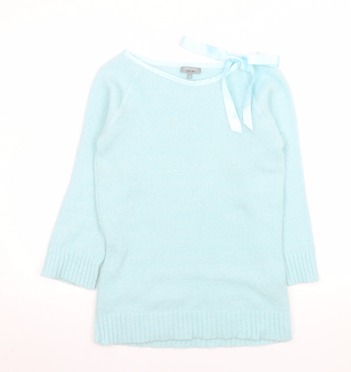 Marks and Spencer Per Una Women’s Blue Bow Knit Jumper Size 16