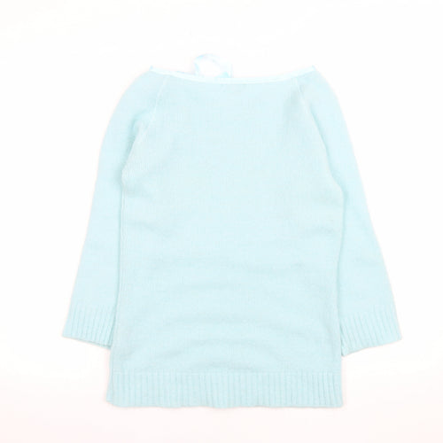 Marks and Spencer Per Una Women’s Blue Bow Knit Jumper Size 16