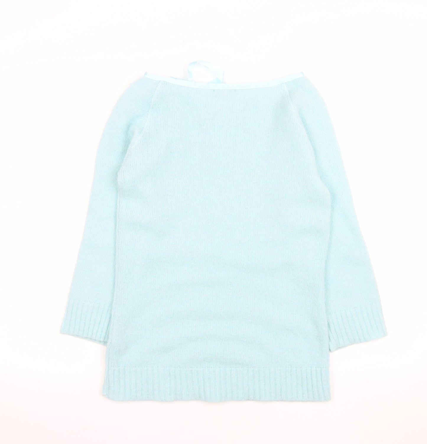 Marks and Spencer Per Una Women’s Blue Bow Knit Jumper Size 16