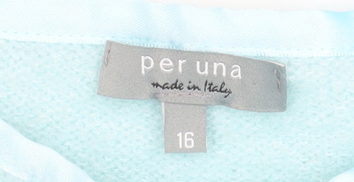 Marks and Spencer Per Una Women’s Blue Bow Knit Jumper Size 16