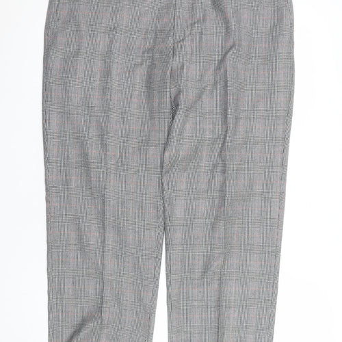 Marks and Spencer Mens Grey Check Wool Dress Pants 36R Regular Fit
