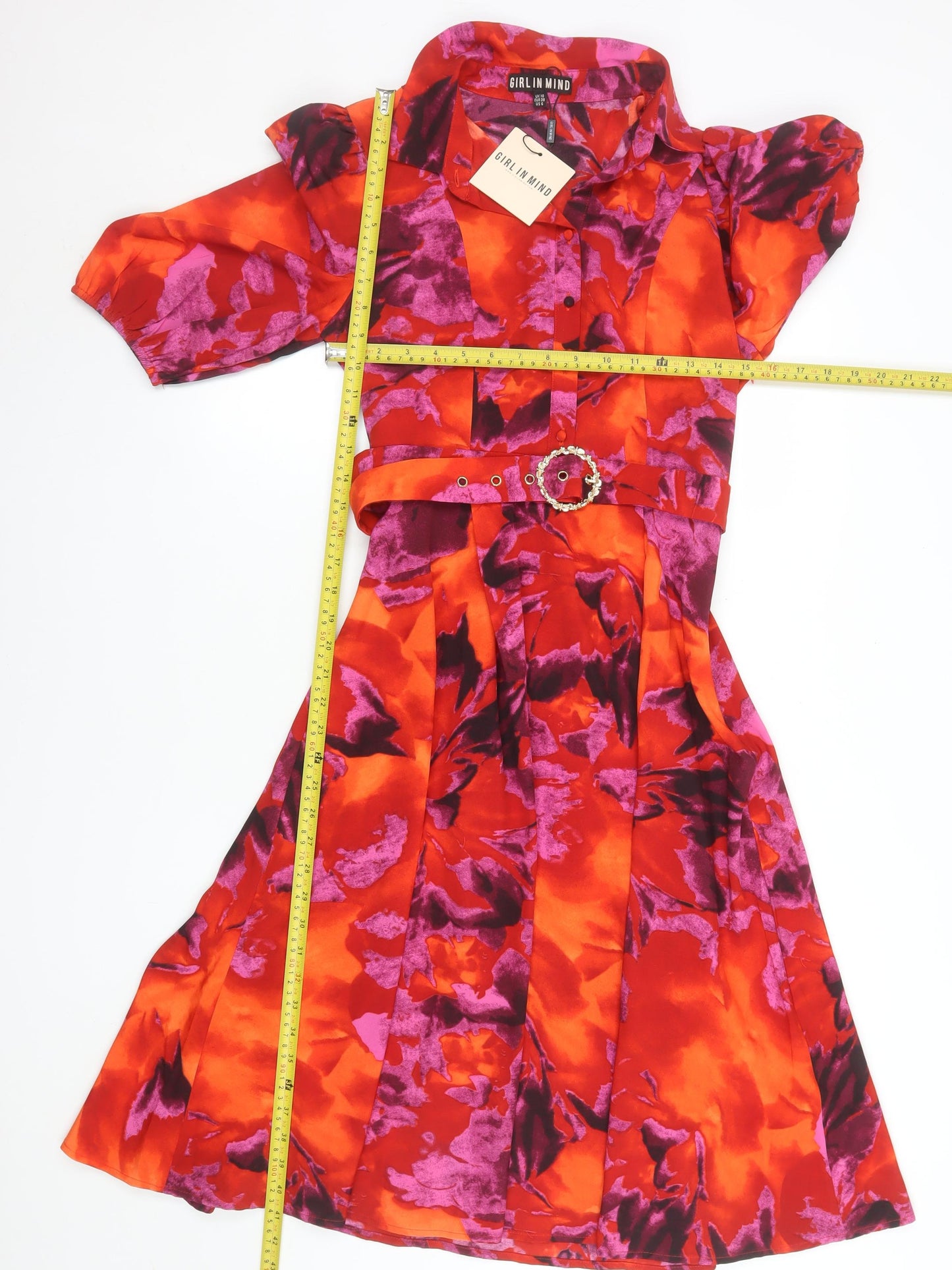 Girl In Mind Women's Multicoloured Floral Fit & Flare Dress Size 10