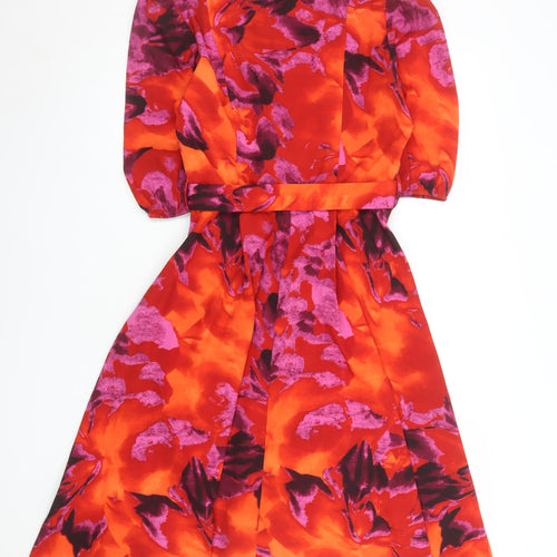Girl In Mind Women's Multicoloured Floral Fit & Flare Dress Size 10