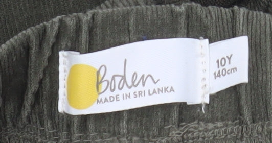Boden Girls Green Corduroy Jegging Trousers 10 Years Elastic Waist