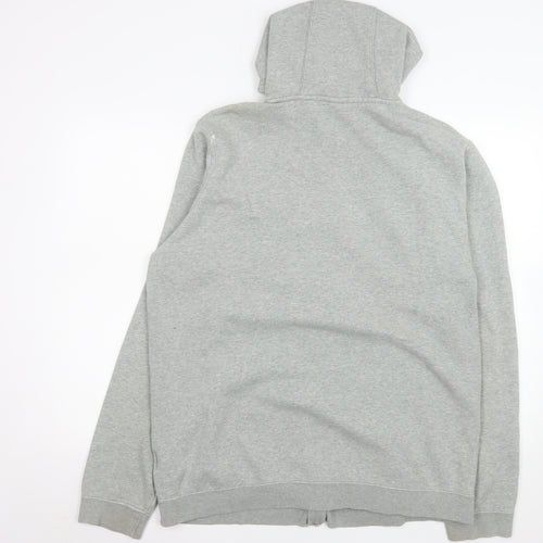 Nike Mens Grey Full Zip Hooded Jacket XL Cotton Blend