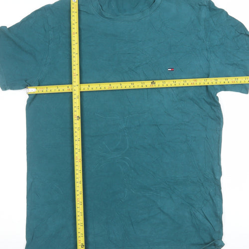 Tommy Hilfiger Men's Teal Crew Neck Cotton T-Shirt Size L