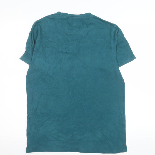 Tommy Hilfiger Men's Teal Crew Neck Cotton T-Shirt Size L