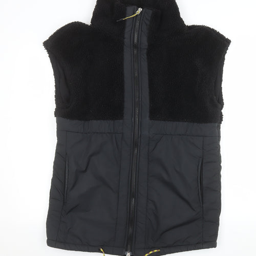 H&M Men's Black M Fleece Bodywarmer Waistcoat Full Zip