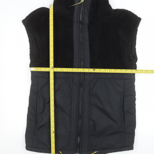 H&M Men's Black M Fleece Bodywarmer Waistcoat Full Zip