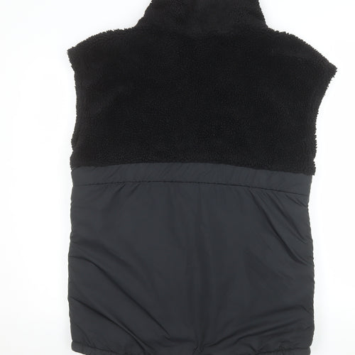 H&M Men's Black M Fleece Bodywarmer Waistcoat Full Zip