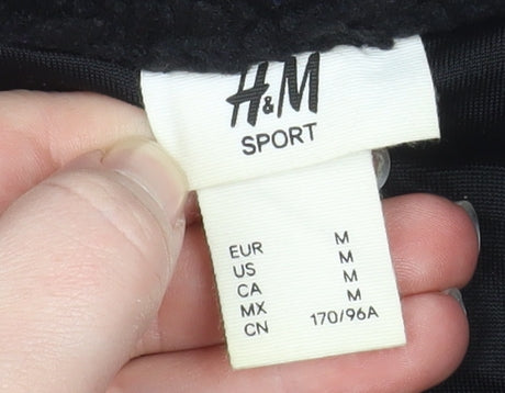 H&M Men's Black M Fleece Bodywarmer Waistcoat Full Zip