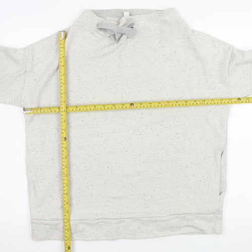 COS Women’s Grey Speckled Bow Neck Pullover Sweatshirt Size 12