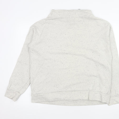 COS Women’s Grey Speckled Bow Neck Pullover Sweatshirt Size 12