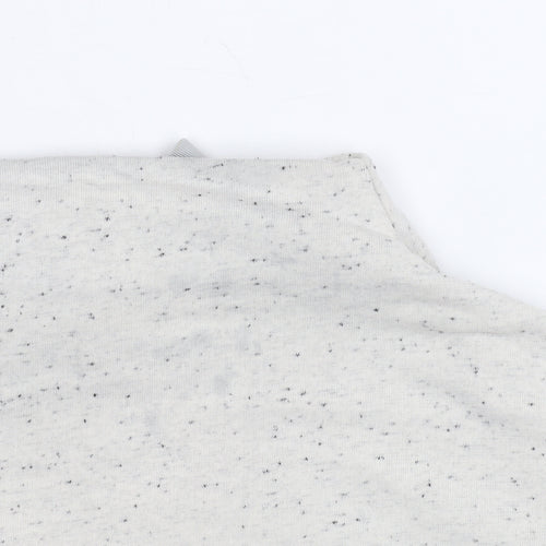 COS Women’s Grey Speckled Bow Neck Pullover Sweatshirt Size 12