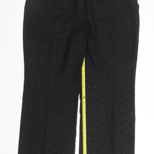 Next Women’s Black Floral Jacquard Dress Pants Size 18 Regular