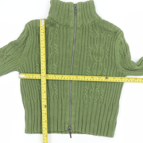 Reclaimed Vintage Women’s Green Cropped Knit Zip Jacket UK 6