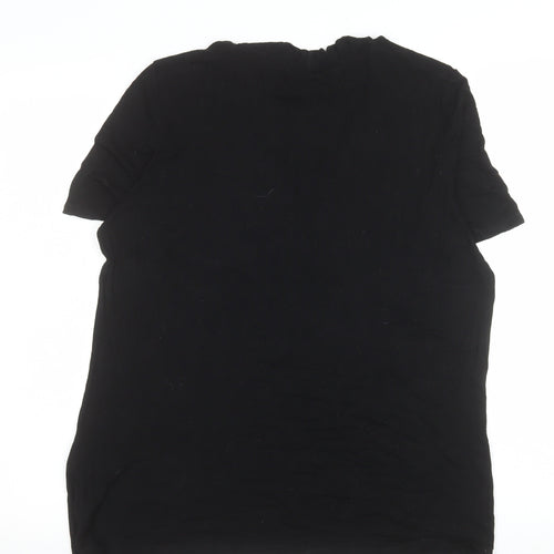 Dorothy Perkins Women’s Black V-Neck Jersey T-Shirt Size 16