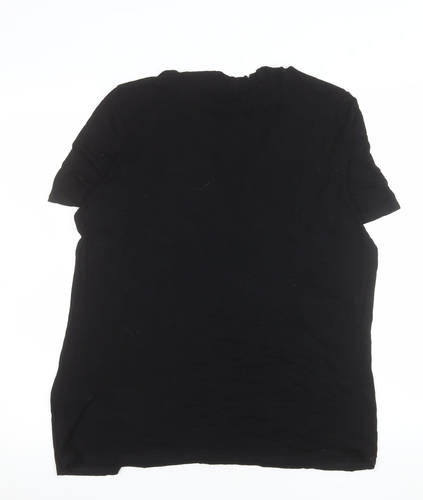 Dorothy Perkins Women’s Black V-Neck Jersey T-Shirt Size 16