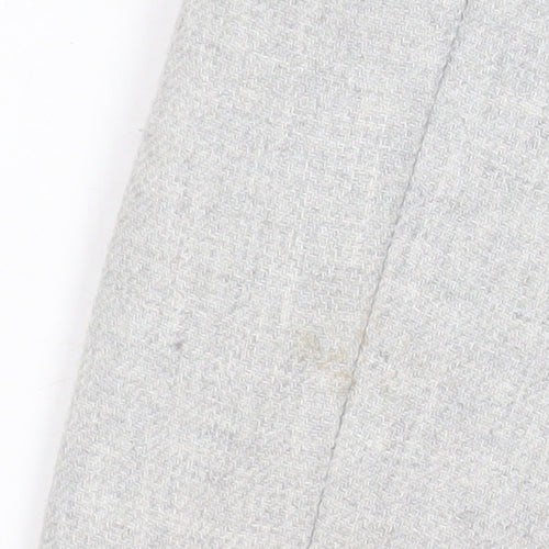 Zara Women Grey Mid-Length Overcoat Size 12 Lined Classic Style