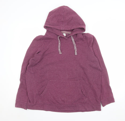Next Women Purple Pullover Hoodie Size 16 Cotton Blend Casual