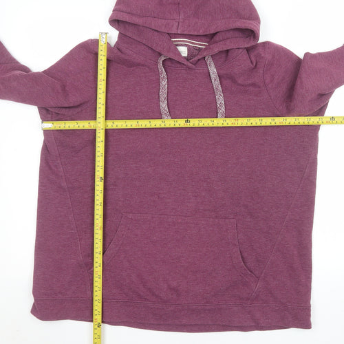 Next Women Purple Pullover Hoodie Size 16 Cotton Blend Casual