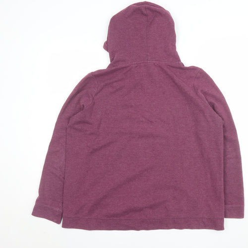 Next Women Purple Pullover Hoodie Size 16 Cotton Blend Casual