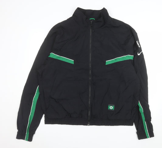 Nike NBA Celtics Men's Black XL Bomber Jacket Full Zip Lined Sportswear