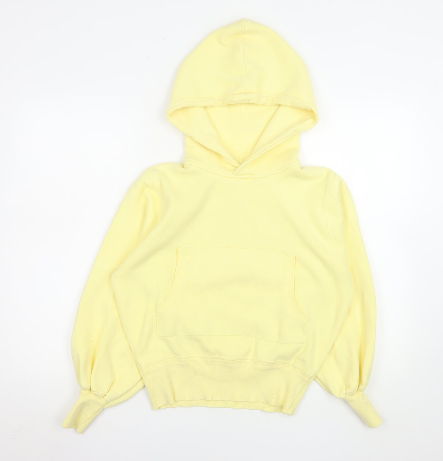 Zara Women Yellow Pullover Hoodie Size S Lightweight Casual