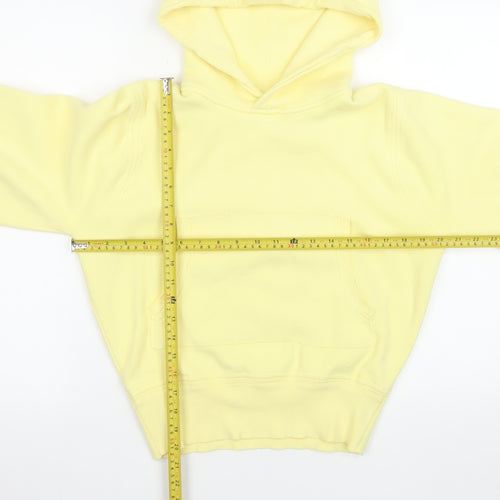 Zara Women Yellow Pullover Hoodie Size S Lightweight Casual